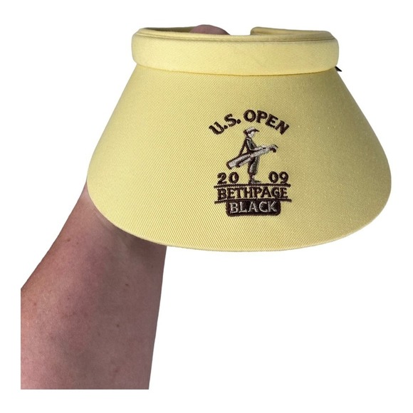 US Open BethPage Black 2009 Yellow Women’s Visor One Size Fits All - Picture 1 of 6